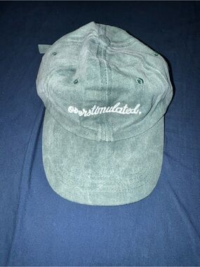 'overstimulated.' Embroidered Baseball Cap